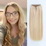 Remy Halo Hair Extensions Highlights P18/613#