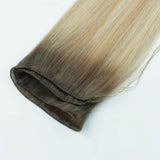 Remy Hand Tied Hair Extensions Rooted Highlights #6-18/613