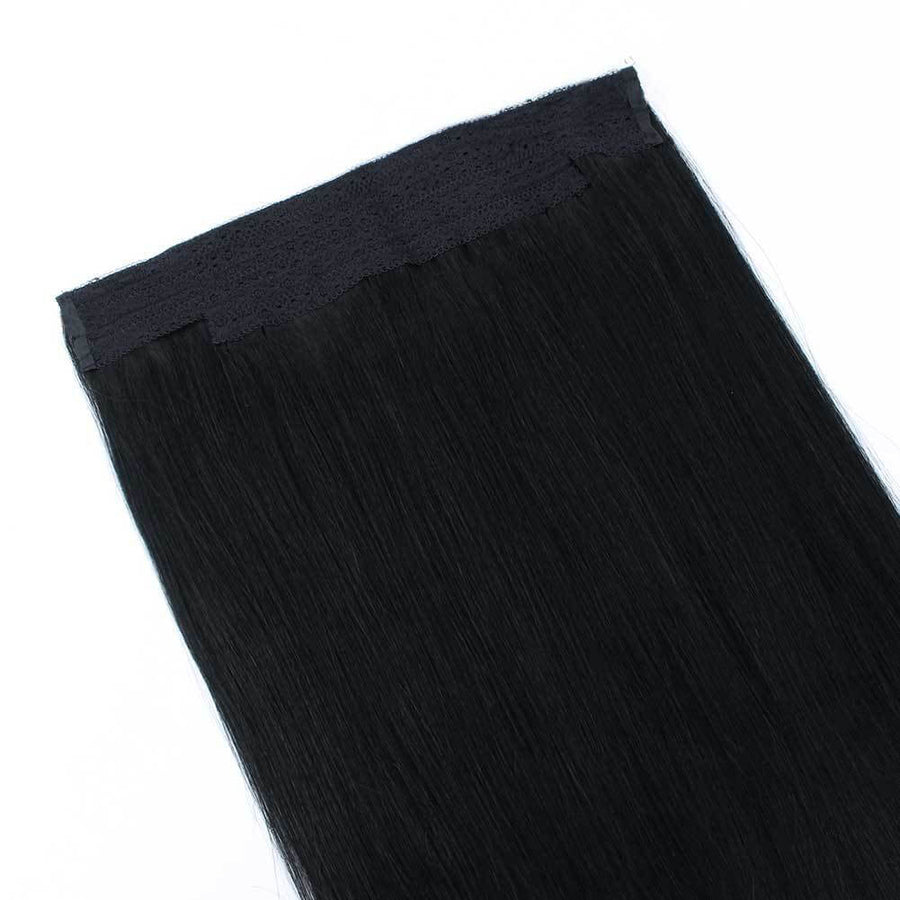 Remy Halo Hair Extensions 1# Jet Black