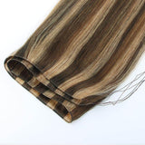 Remy Hand Tied Hair Extensions Highlights #4/27