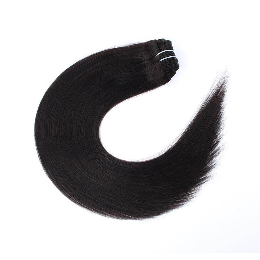 Remy Clip in Hair Extensions 120G Off Black #1B