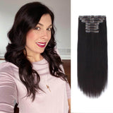 Remy Clip in Hair Extensions 120G Off Black #1B