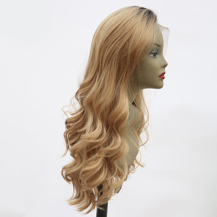 Highlights T1B/Honey Blonde Long Wavy Synthetic Lace Front Wig