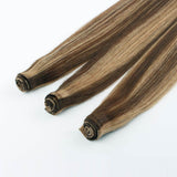 Remy Hand Tied Hair Extensions Highlights #4/27