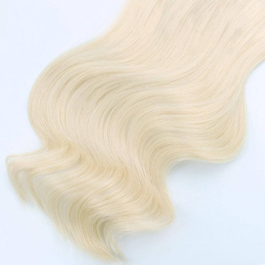 Remy Halo Hair Extensions 60# Platinum Ash Blonde