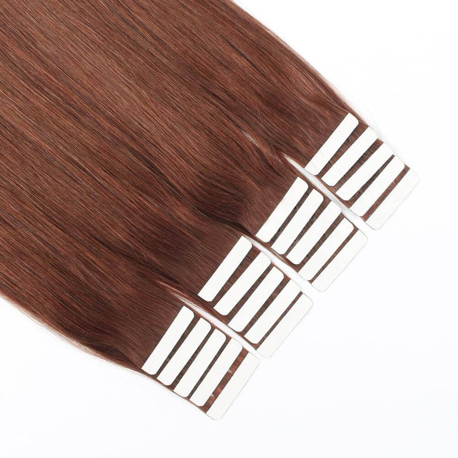 Remy Tape-In Hair Extension #33 Dark Auburn
