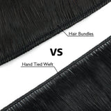 Remy Hand Tied Hair Extensions Jet Black (#1)