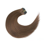 Remy Clip In Hair Extensions Reddish Brown 4#