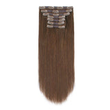 Remy Clip In Hair Extensions Reddish Brown 4#