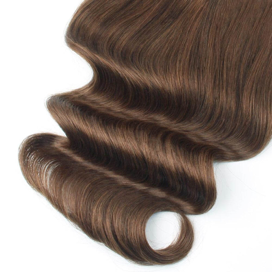 Remy Clip In Hair Extensions Reddish Brown 4#