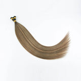 Remy Hand Tied Hair Extensions Rooted Highlights #3-6/12