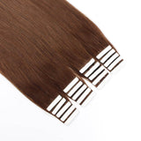 Remy Tape-In Hair Extension #4 Medium Reddish Brown