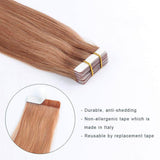 Remy Tape-In Hair Extension #30 Light Auburn