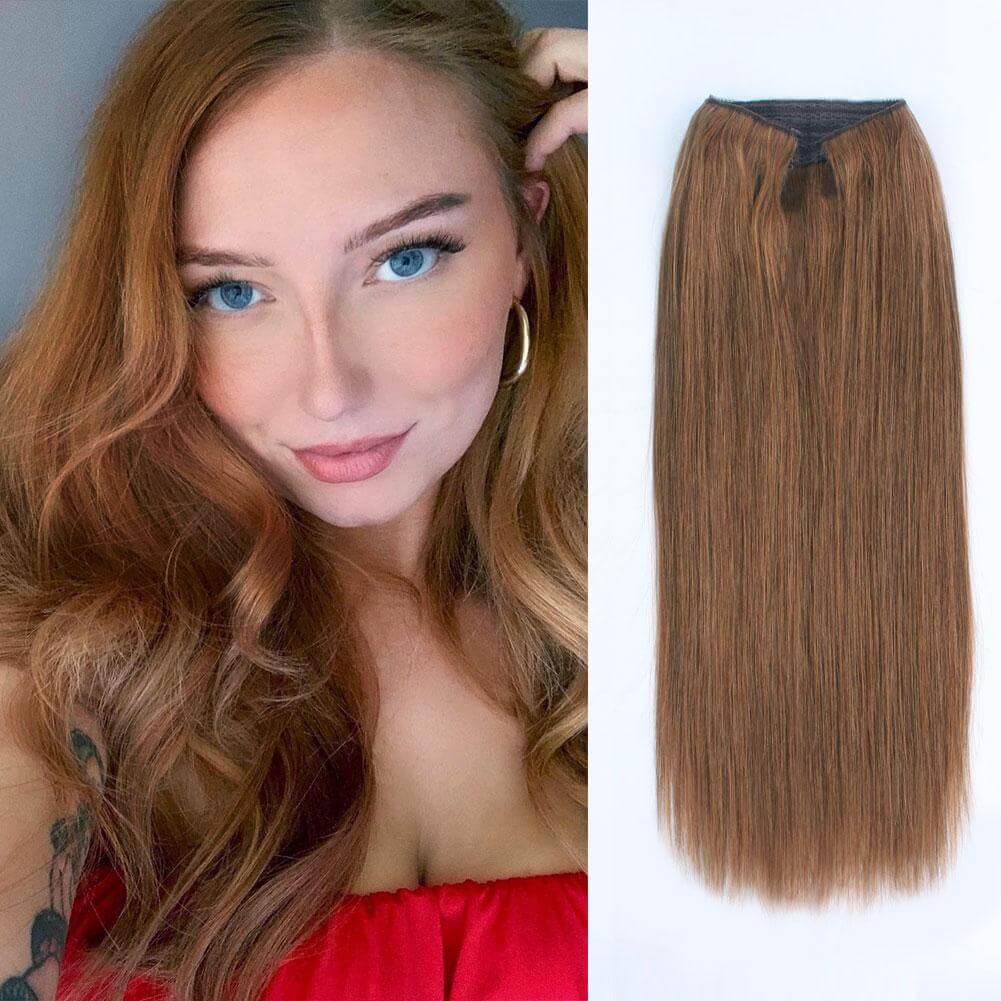 Halo Hair Extensions 30# Light Auburn