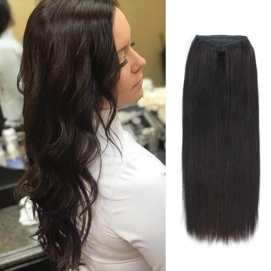 Remy Halo Hair Extensions 2# Dark Brown