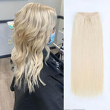 Remy Halo Hair Extensions 60# Platinum Ash Blonde