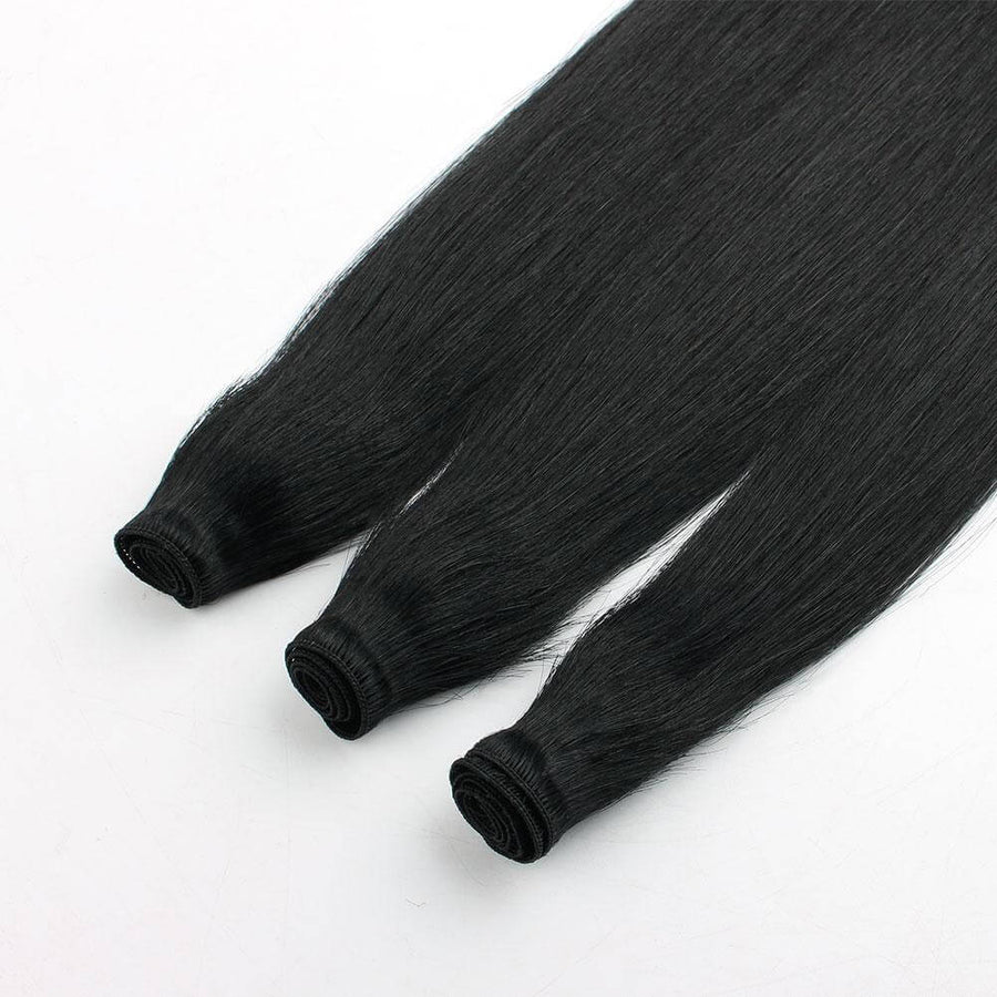 Remy Hand Tied Hair Extensions Jet Black (#1)