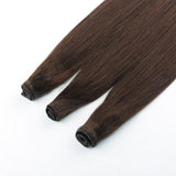 Remy Hand Tied Hair Extensions Medium Dark Brown (#3)