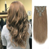 Remy Clip In Hair Extensions 120g Chestnut Brown 6#