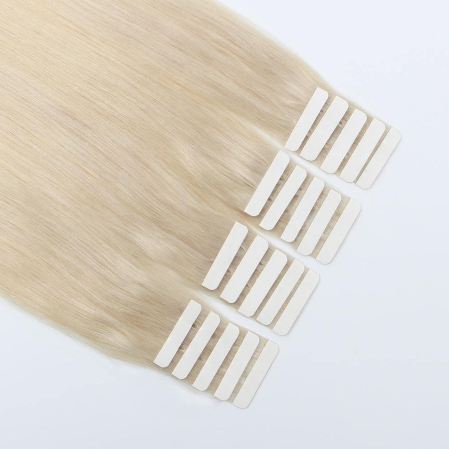 Remy Tape-in Hair Extensions #60 Platinum Blonde