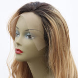 Highlights T1B/Honey Blonde Long Wavy Synthetic Lace Front Wig