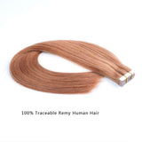 Remy Tape-In Hair Extension #30 Light Auburn