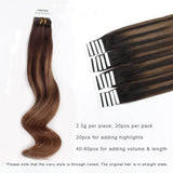 Remy Tape-In Hair Extension Balayage B#2/#6