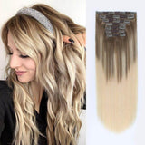 Remy Clip In Hair Extensions 120G Balayage B8/60#
