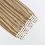 Remy Tape-In Hair Extension P #10/#613 Golden Brown Highlights Beach Blonde