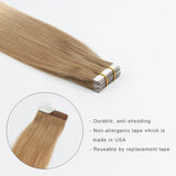 Remy Tape-In Hair Extension T#10/#613 Medium Golden Brown Ombre Beach Blonde