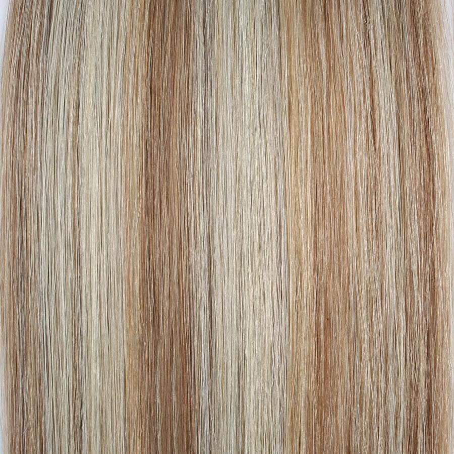 Remy Tape-In Hair Extension P #10/#613 Golden Brown Highlights Beach Blonde