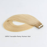 Remy Tape-In Hair Extension Rooted R#12/#60