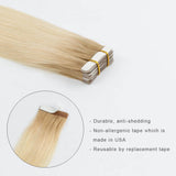 Remy Tape-In Hair Extension Rooted R#12/#60
