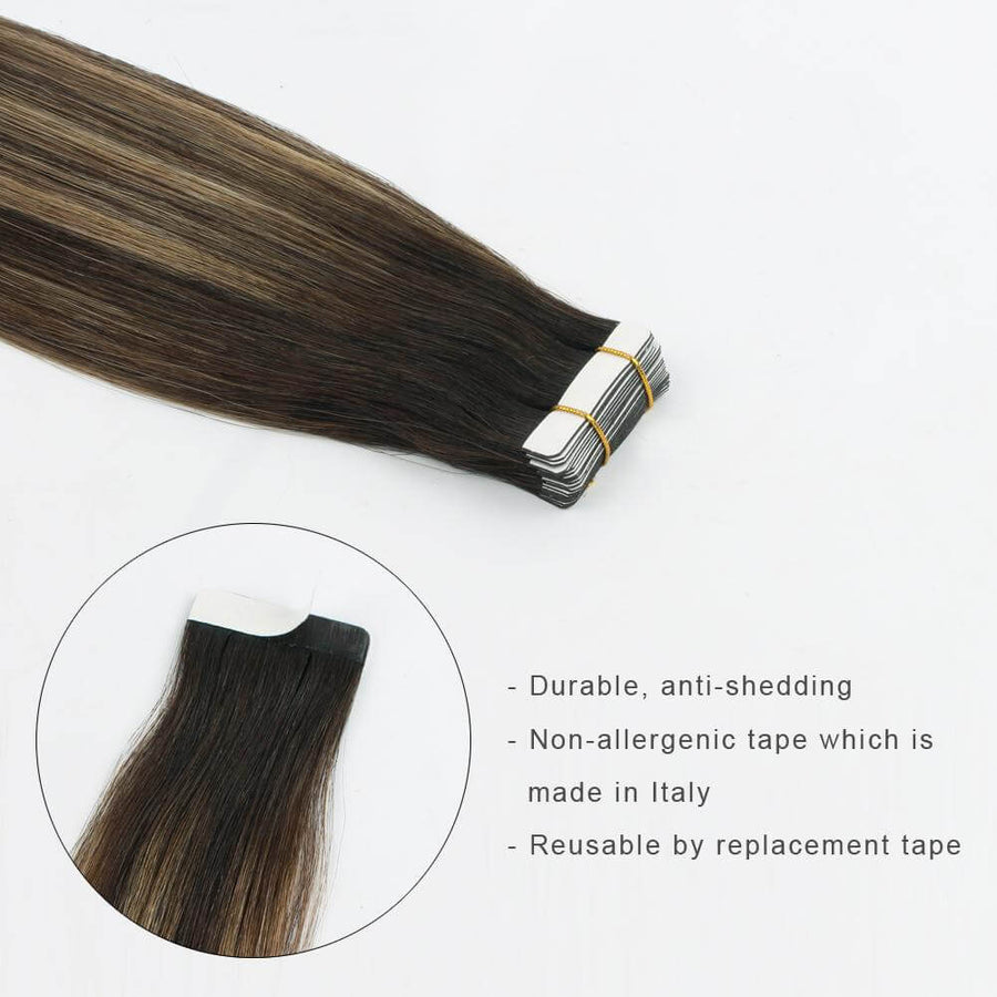 Remy Tape-In Hair Extension Balayage B#2/#18