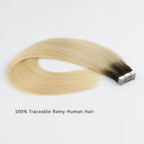 Remy Tape-In Hair Extension Rooted R#2/#60