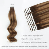 Remy Tape-In Hair Extension Rooted Highlights RP4-4/27