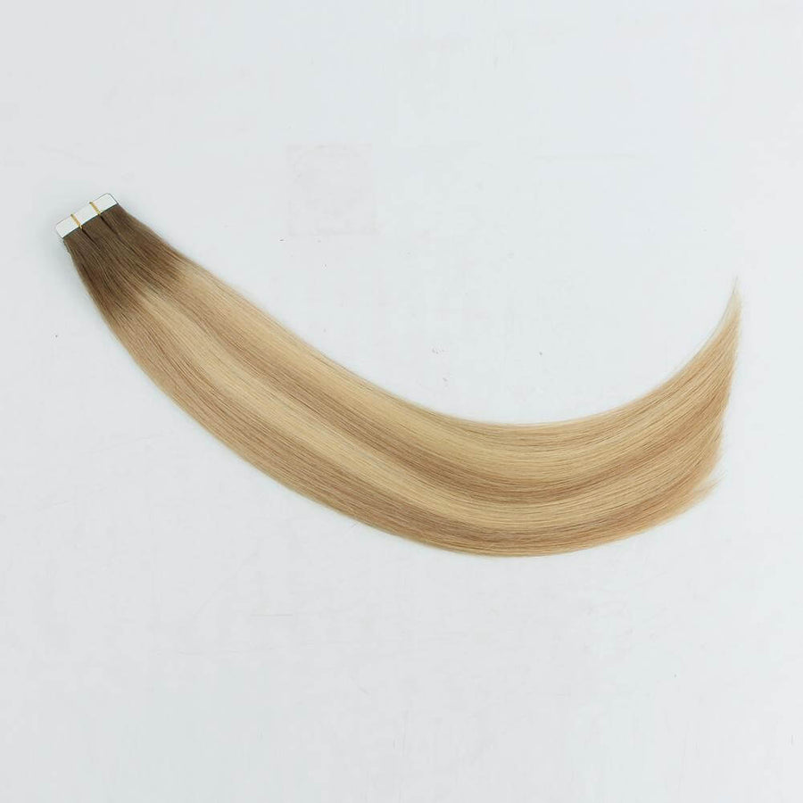 Remy Tape-In Hair Extension Rooted Highlights RP6-18/613