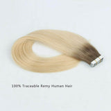 Remy Tape-In Hair Extension Rooted R#6/#60