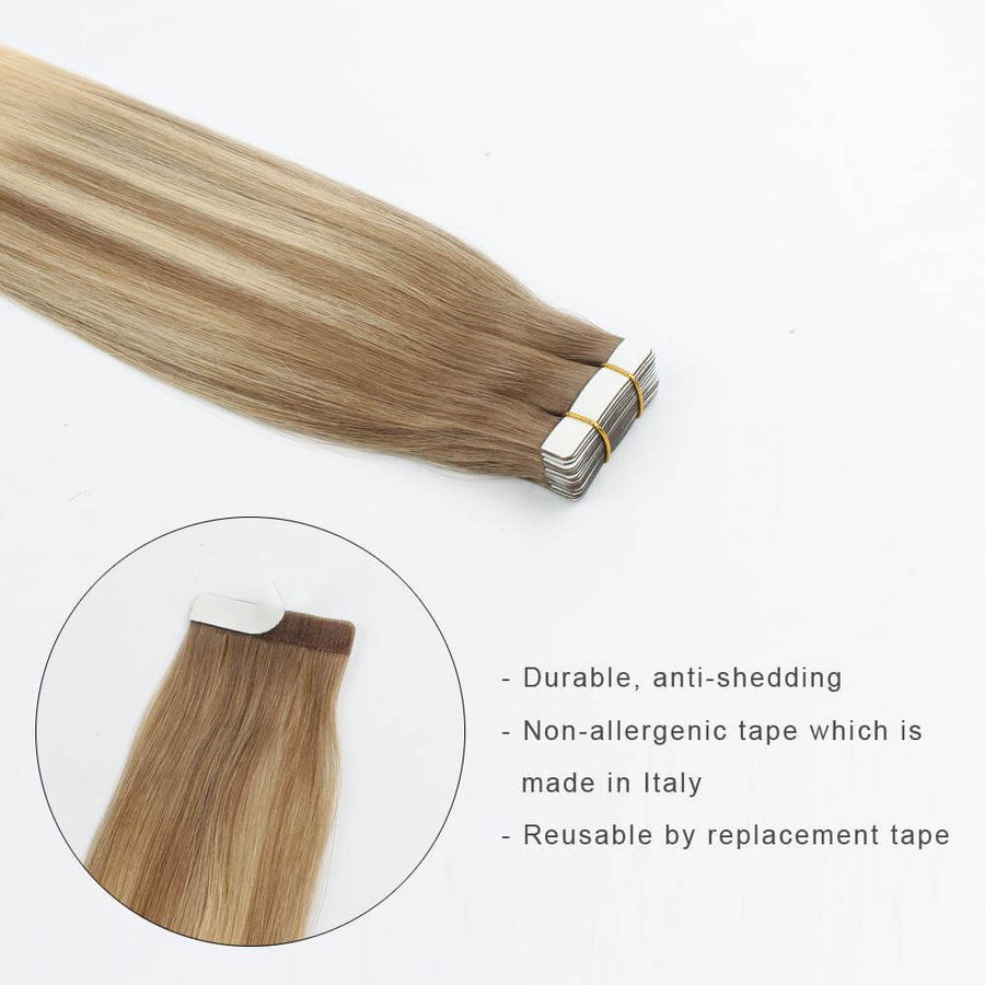 Remy Tape-In Hair Extension Balayage B#8/#60