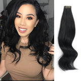 Remy Tape-In Hair Extension #1 Jet Black