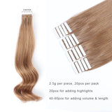 Remy Tape-In Hair Extension #10 Medium Golden Brown