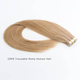 Remy Tape-In Hair Extensions #12 Golden Brown