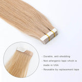 Remy Tape-In Hair Extensions #12 Golden Brown