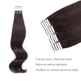Remy Tape-In Hair Extension #1B Off Black