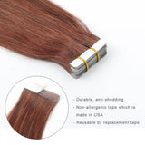Remy Tape-In Hair Extension #33 Dark Auburn