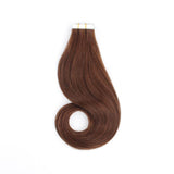 Remy Tape-In Hair Extension #4 Medium Reddish Brown