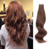 Remy Tape-In Hair Extension #4 Medium Reddish Brown