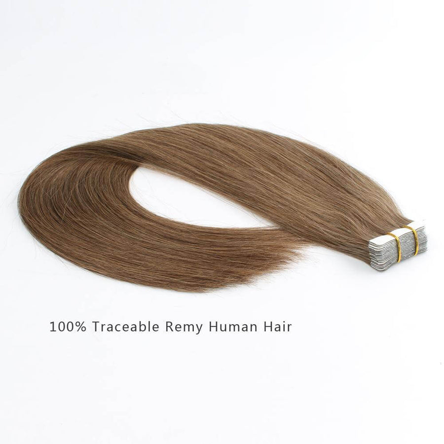 Remy Tape-In Hair Extension #6 Chestnut Brown