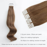 Remy Tape-In Hair Extension #6 Chestnut Brown
