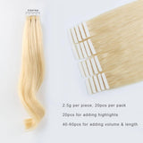 Remy Tape-In Hair Extension #613 Beach Blonde